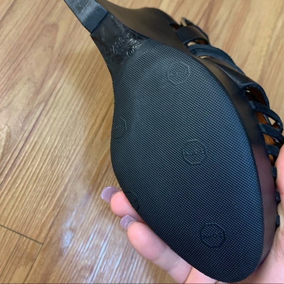 Givenchy Corinne Huarache Leather Sandal Wedges - Picture 10 of 16